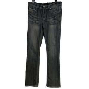 Suko Jeans 10 Jeans Dark Embroidered Studded Roadrunner Contrast Stitch‎ Boho